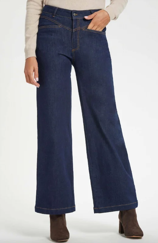 Limited Time Special Offer Greyson Wide Leg Denim Pant In Blue