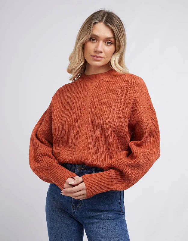 Versatile Wardrobe Essentials All About Eve Rumi Knit Sweater Rust