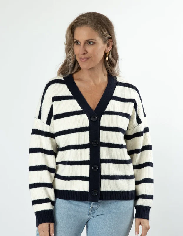 Fashion Forward Stella + Gemma Greyson Cardigan White/Navy