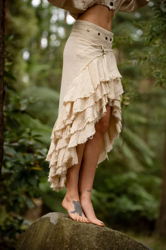 Subtle Sophistication Natural Wrap Around Skirt