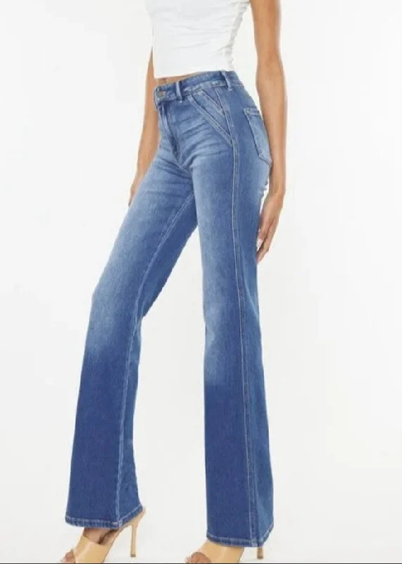 Contemporary Elegance Kan Can Holly High Rise Slim Flare Jeans