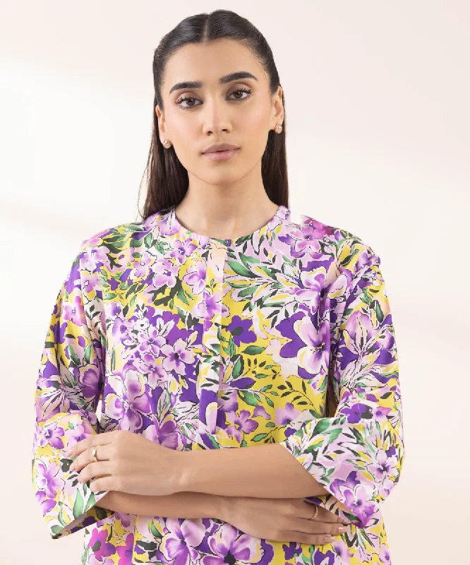 Effortless Chic Apparel Printed Cambric Shirt