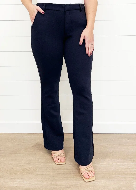 Big Savings On Rustic Countryside Styles KUT Navy Ana High Rise Fab Ab Trouser Flare Pant