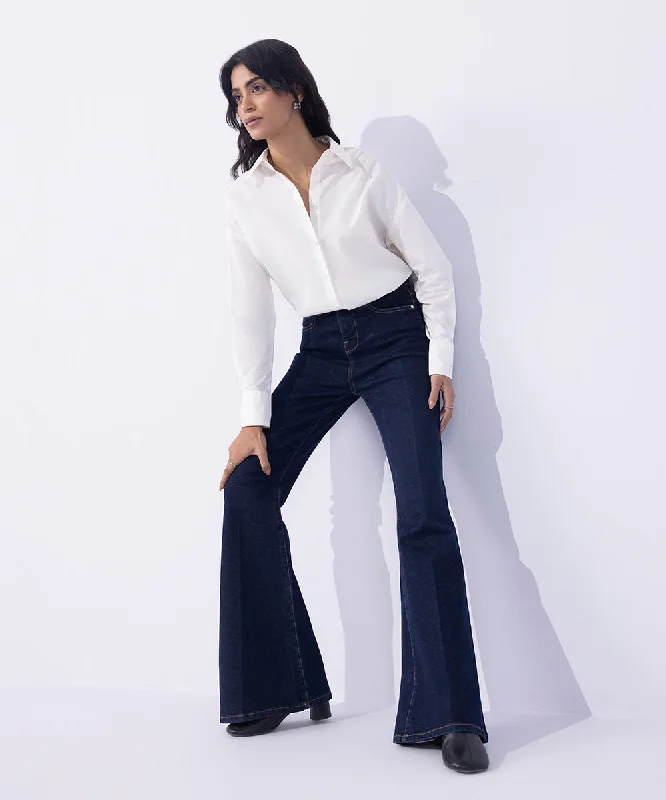 Fashion Forward Style Flare Fit Denim