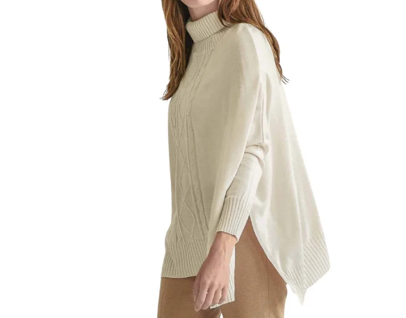 Disco - Inspired Retro Dance Look Aberdeen Traveler Sweater In Pearl