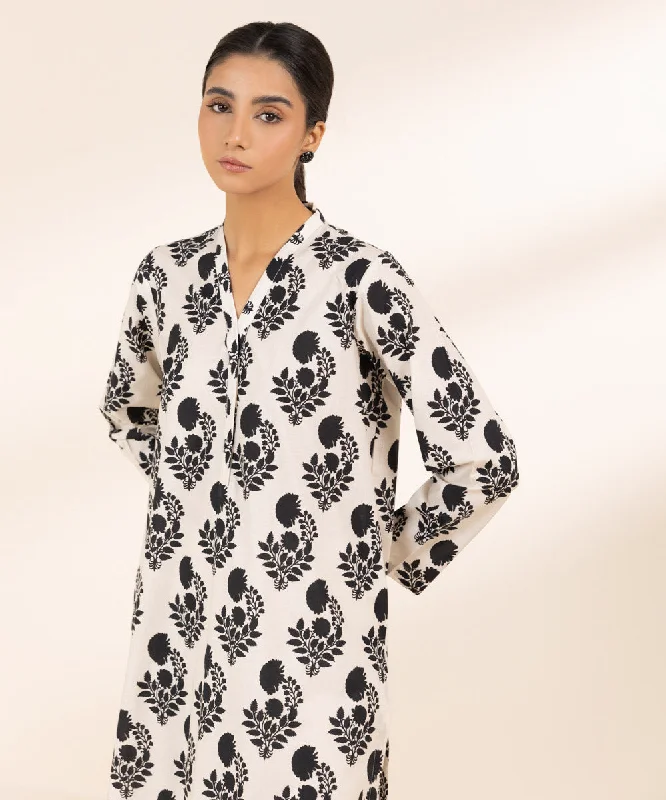 Runway Inspired Wear Printed Cambric Shirt