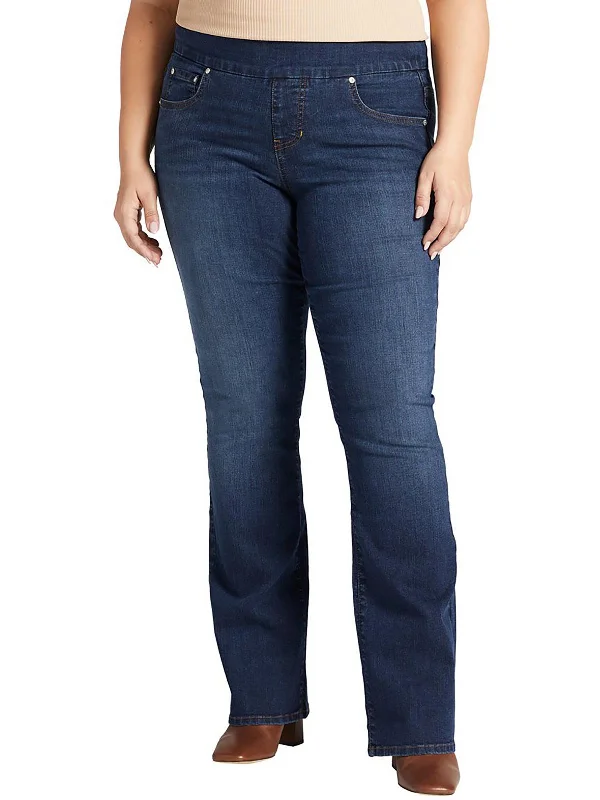 Winter Warm - Up Sale Plus Paley Womens Mid-Rise Dark Wash Bootcut Jeans