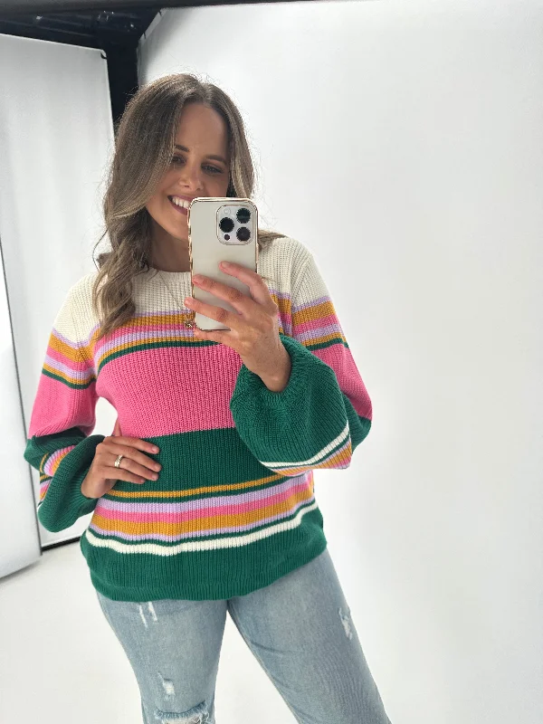 Durable Fashion Picks Sugarhill Brighton Marina Jumper Irregular Stripes Multi