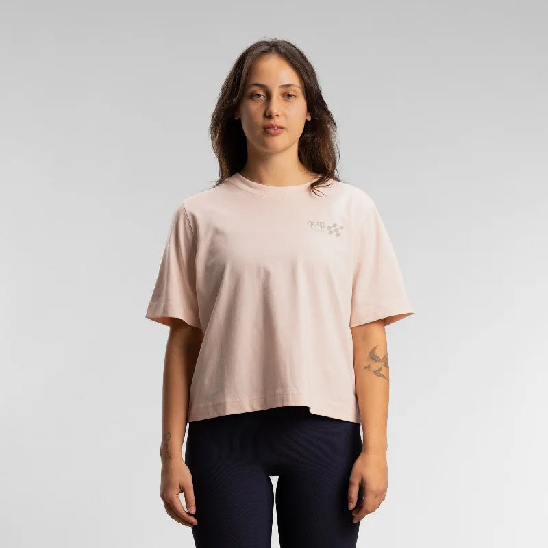 Romantic Flair Checkered Relaxed Tee Women's NUDE