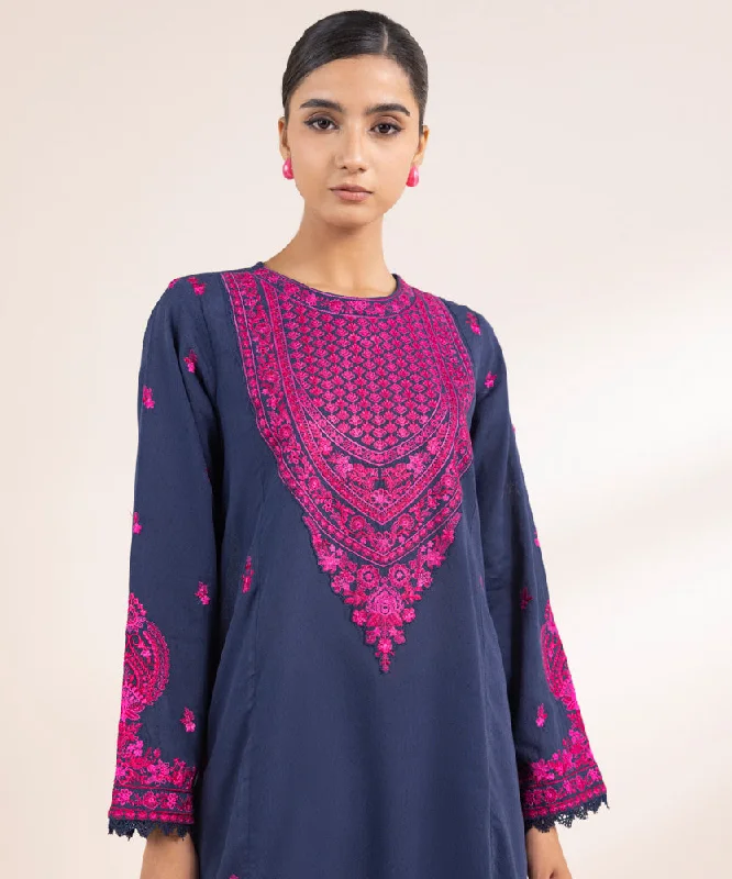 Wardrobe Upgrade Embroidered Cotton Karandi Shirt