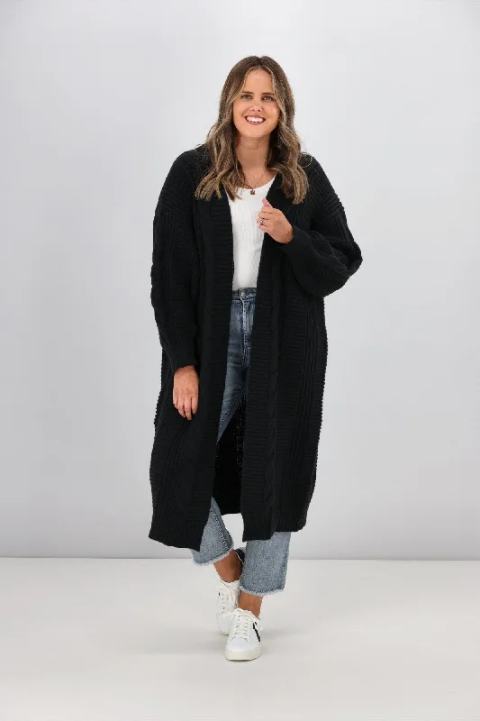 Special Offers, Don't Miss Sass Belinda Chunky Cable Cardi Black