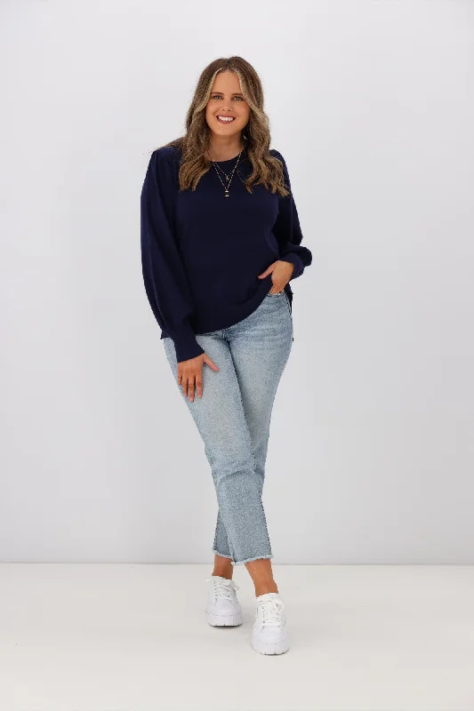 Chic Outfits Betty Basics Charlotte Knit Jumper Dark Blue