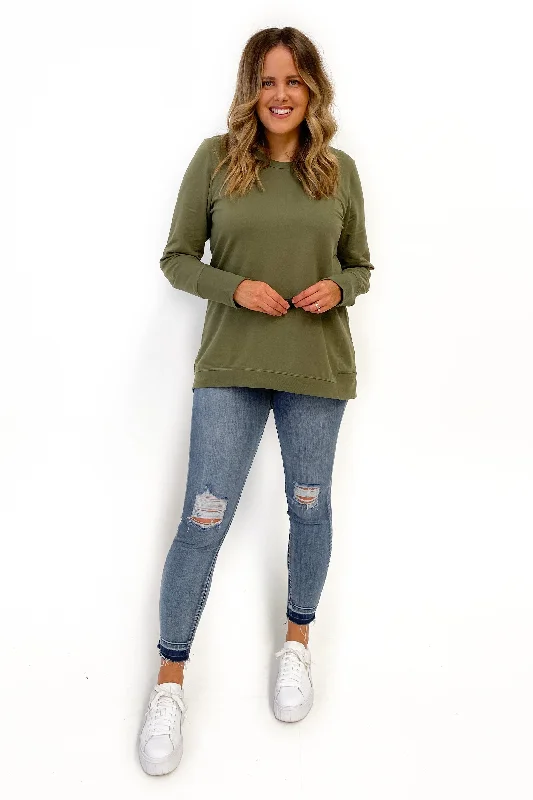 Casual Chic Clothing Betty Basics Dolly Sweat Khaki