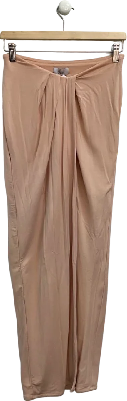 Versatile Wardrobe Essentials Oh Polly Nude Midi Skirt UK 10