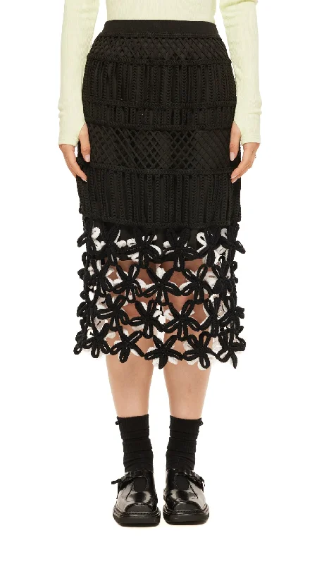 Fashion Forward, Function First Floral Cord Embroidery Skirt