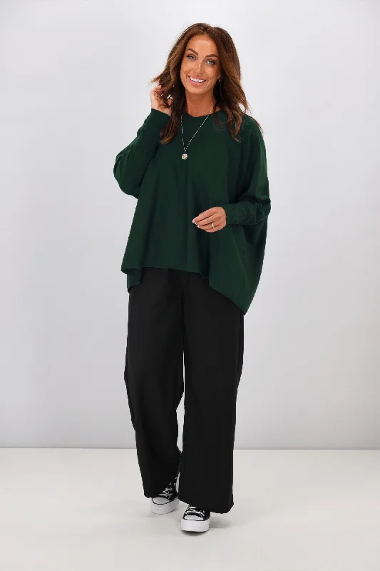 Elegant Styles Betty Basics Destiny Knit Jumper Forest Green