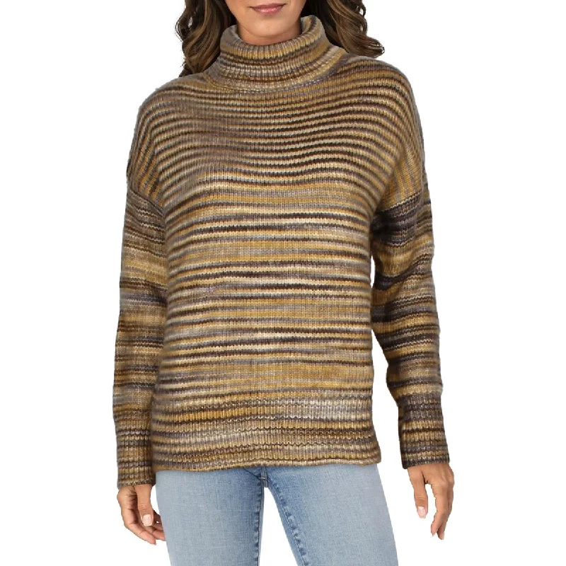 Timeless Elegant Womens Long Sleeve Space Dye Turtleneck Sweater