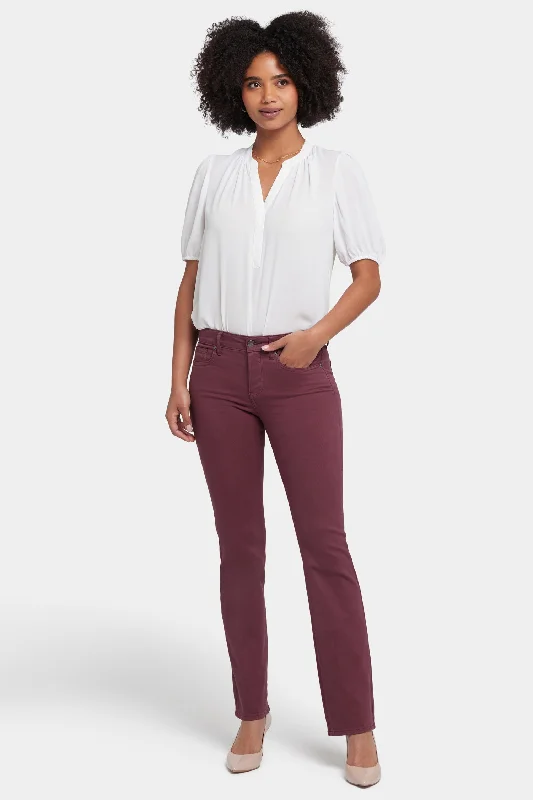 Evening Elegance Marilyn Straight Jeans - Dark Cherry